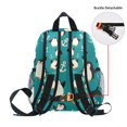 thumbnail image 5 of FORMRS School Backpack with Front Zippered Pocket 12" Student Travel Daypack, Green Cartoon Penguin Pattern, 5 of 6