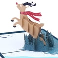 thumbnail image 3 of 2pcs Christmas Greeting Card 3D Reindeer Handcraft 2pcs Paper Carving Party Paper Carving Pop-up Congratulation Gift Card Handcraft for Christmas Party Birthday, 3 of 9