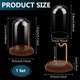 thumbnail image 2 of Pocket Watch Glass Display Dome with Hook 5.7"x4" Watch Display Jar Decorative Watch Display Case with Wood Base Plants Dome Showcase for Pocket Watch Medals Collectibles Ornaments, 2 of 5