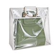 thumbnail image 3 of Bolsa de almacenamiento transparente para mujer, organizador de PVC transparente para cosméticos, bolso a prueba de polvo Tamaño claro A Hugo Bolso de polvo transparente, 3 of 10
