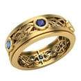 thumbnail image 1 of Wedding Bands for Men 8 MM Sapphire 14K Gold 0.75 CTW, 1 of 5