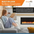 thumbnail image 6 of SimpliFire Allusion Platinum 50" Electric Wall Mount Fireplace with Shiplap Mantel Package - White, 6 of 6