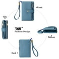 thumbnail image 3 of SENDEFN Small Womens Wallet Leather Bifold Card Holder RFID Blocking with Zipper Coin Pocket, 3 of 6