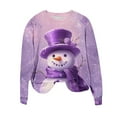 thumbnail image 6 of Jsaierl Merry Christmas Fleece Sweatshirts Womens Plus Size Xmas Graphic Sweatshirt Loose Fit Pullover Sweater Tops Round Neck Tunic Long Sleeve Shirts Christmas Costume, 6 of 6