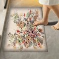 thumbnail image 5 of Coolnut Floral Pattern Bathroom Rug - 16" x24" Ultra Soft Non Slip Bath Mat Absorbent Plush Shaggy Bath Rugs for Tub, Shower, Bath Room, Machine Wash Home Decor Gifts, 5 of 7