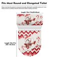 thumbnail image 7 of HELLHERO Snowman Candy Adjustable Dustproof 2 Pieces with Elastic Bottom Toilet Seat Lid Cover Reusable, 7 of 7