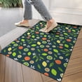 thumbnail image 4 of Mixed Citrus Fruit Leaves DarkGreen Pattern Door Rugs,Washable Non Slip Door Mats Indoor,Decorative Door Mats,Entry Mat Indoor for Entrance,Bedroom,Kitchen,Bathroom,17"x30", 4 of 6