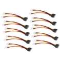 thumbnail image 2 of Cable de alimentación SATA de 10 Uds., línea de conexión hembra de 15 pines macho a doble de 4 pines para carga de transferencia de datos, 2 of 8