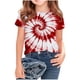 thumbnail image 1 of Camisetas de Cuello de Tripulación de Manga Corta para las Mujeres Impresa Camiseta Cuello Redondo Casual Versátil para 3-14 Años, 1 of 5