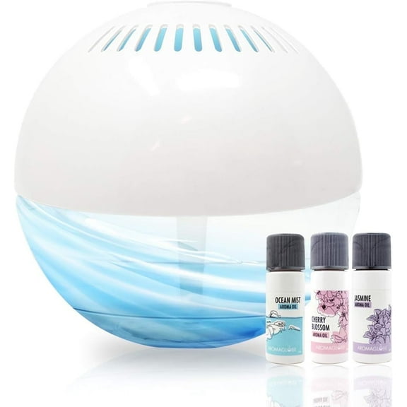 Daiwa Felicity Aroma Globe Air & Room Revitalizer - White Noise Aromatizer Air Washer Machine with Scented Oils, Water Air Revitalizer for Home and Office, with Calming Led Rainbow Led Lights