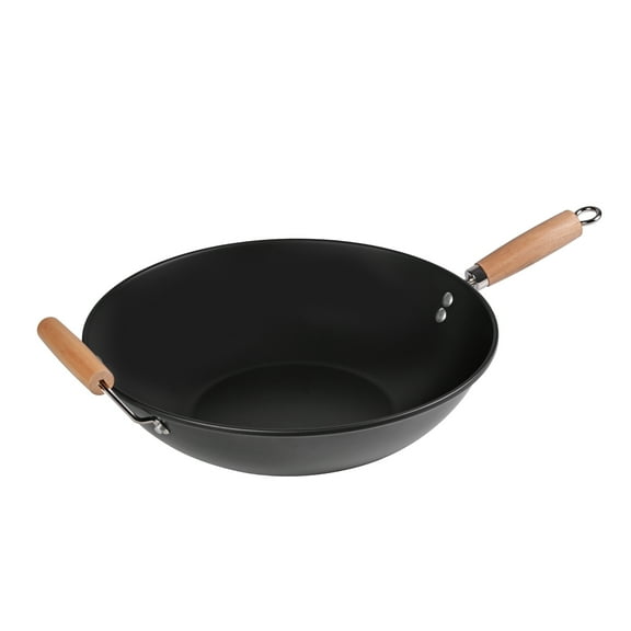 Mainstays Easy clean, hand wash recommended Carbon Steel, Non-Stick, NS Wok