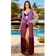 thumbnail image 4 of HAPPY BAY Women's Cotton Summer Beach Open Front Slouchy Kimono Beachwear Duster Cardigans L-XL Purple_AB835, 4 of 5