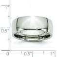 thumbnail image 6 of Avariah Diamonds Chisel Stainless Steel Polished 8.2mm Half Round Band - Ring Size 13.0, 6 of 8