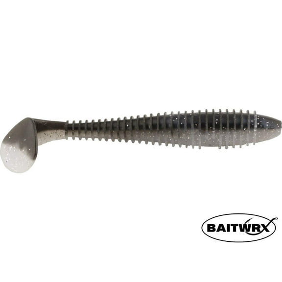 Keitech Fat Swing Impact 3.8'' Black Shad 6pk