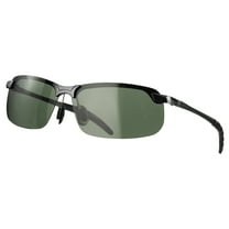 Sport Sunglasses Cycling Polarized Sun Glasses for Mountain Bike Driving Fishing Running, Black/Green