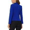 thumbnail image 4 of INSPIRE CHIC Women's Work Blazer Lapel Collar Long Sleeve Jacket Suit Blazer L Royal Blue, 4 of 7