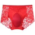 thumbnail image 3 of Bragas para travestis, lencería, ropa interior transgénero Sissy, bolsa convexa de esponja, bragas de encaje, bragas para travestis, bragas de encaje, 3 of 5