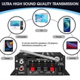 thumbnail image 2 of Amplificador de Audio -350 Clase AB para el Hogar, Amplificador de Sonido Digital Bluetooth, Amplificador Estéreo HiFi de 2 Canales para Coche, 2 of 8