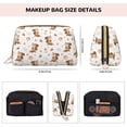 thumbnail image 5 of Picia Fall Squirrel Print Leather Makeup Bag Make Up Bag Travel Toiletry Bag for Her Girlfriend Teacher Teen Girl Gifts, 5 of 8