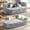 Silver+Grey, variant on Arouseden 78.7" Light Gray Convertible Sofa Bed with 2 Throw Pillows & Soft Plush Fabric,Boneless Sleeper Couch Bed,Modern Compressed Sleeper Sofa for Living Room