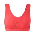 thumbnail image 2 of MRULIC sports bras for women Womens Sports Bra Padded Seamless Wirefree Breathable Yoga Bra Comfort Sleep Bra Workout Running Watermelon red + S, 2 of 4