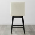 thumbnail image 5 of CHITA 26 inch Upholstered Swivel Fabric Counter Bar Stools with Back & Wood Legs Set of 2,Fabric in Linen, 5 of 8