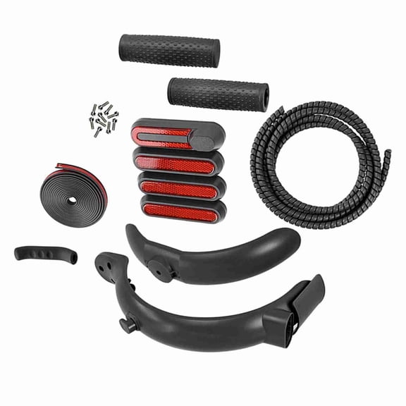 Scooter Electric Scooter Front Rear Mudguard Kit With Side Covers Handbrake Cover Anti-collision Strip For M365/Pro Electric Scooter