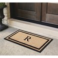 thumbnail image 2 of A1HC Rubber and Coir Door Mat Heavy Weight Large Entry Mat Outdoor Durable Monogrammed R Doormat 24"X48", Beige, 2 of 6