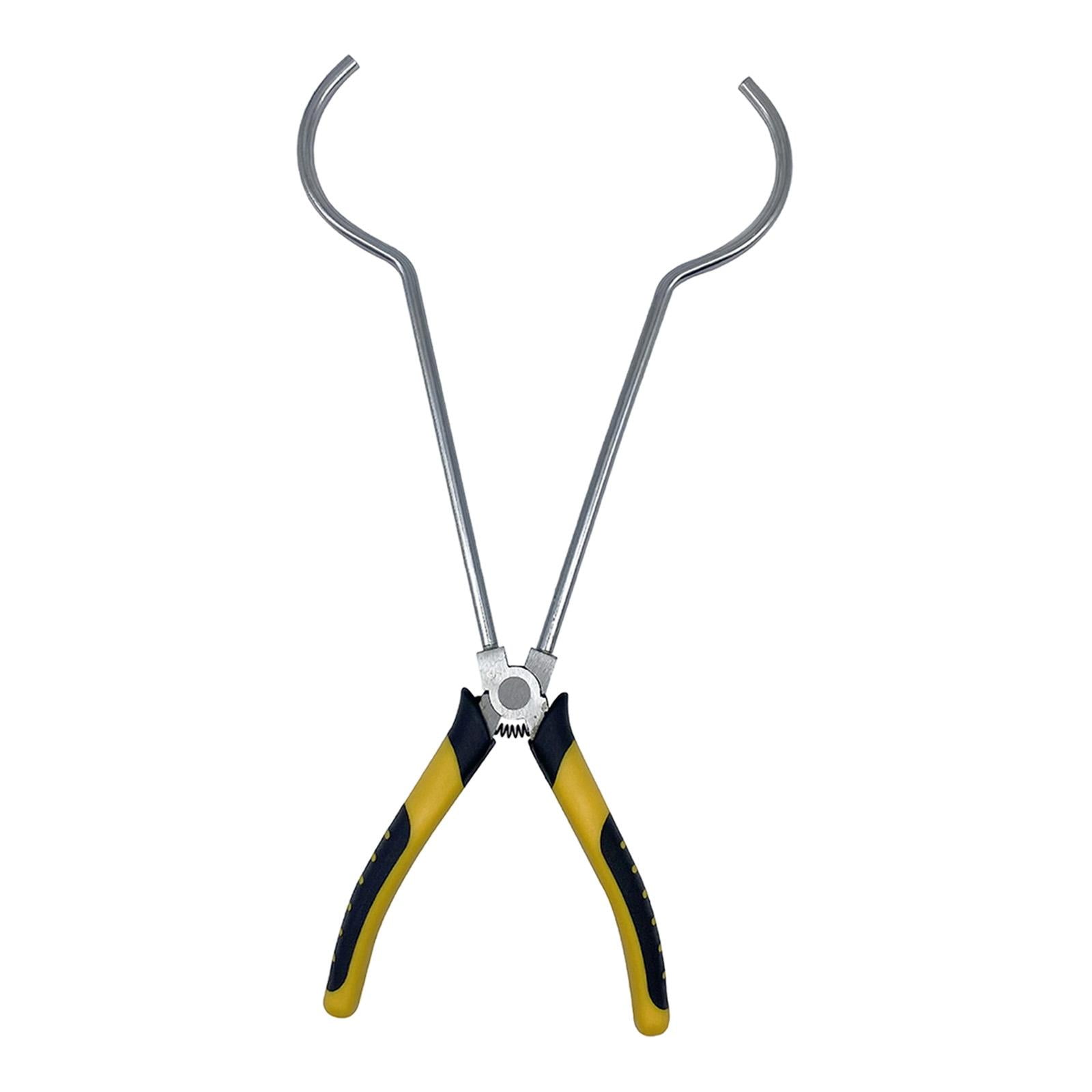 Gold Melting Tongs Crucible Double Spring Furnace Steel Insulated Rubber Handle for Laboratory Jewelry Metal Casting