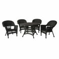 thumbnail image 2 of Jeco 5 Piece Wicker Patio Dining Set in Black and Tan, 2 of 2