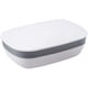 thumbnail image 1 of Soporte de baño portátil para viajes, jabonera impermeable blanca con tapa de drenaje, 1 of 5