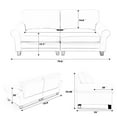 thumbnail image 3 of Holaki 75.6" Arm Upholstered Loveseat Sofa, Pets Friendly Leather Rolled 2-seater Couch with Removable Back Cushion for Small Spaces Living Room, Bedroom, Apartment, Beige, 3 of 10