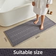 thumbnail image 5 of BULULOM Waffle Bathroom Rugs, Non Slip Washable Super Absorbent Quick Dry, Farmhouse Long Runner Bath Mat, 24"x60" Grey, 5 of 11