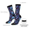thumbnail image 4 of Disketp Skull Flower Blue Unisex Crew Socks Lightweight Breathable Ventilation Ankle Socks, Mid-calf socks for Daily, 4 of 6