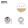 thumbnail image 2 of 1Box 100pcs 4mm Rondelle Spacer Beads Stainless Steel Loose Beads 1.5mm Hole Bead Findings for DIY Bracelets Necklaces Jewelry Making Stainless Steel Color, 2 of 5
