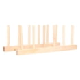thumbnail image 3 of Bamboo Dish Plate Lightweight Portable Environmental Friendly Durable Pine Wood Dish Rack5 Grids 28cm, 3 of 14