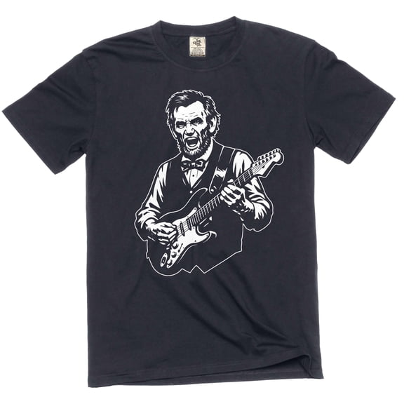 Abraham Lincoln Rock Guitar T-Shirt Funny patriotic guitarist Tee shirt