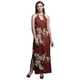 thumbnail image 1 of Bimba Bird Ladies Sleeveless Long Print Maxi Dress with Side Slits Summer Wear-Small, 1 of 6