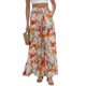 thumbnail image 1 of Cintura elástica para mujer, ajuste holgado, corbata, atuendo diario, pantalones casuales estampados, pierna ancha FLhrweasw Nuevo, 1 of 7