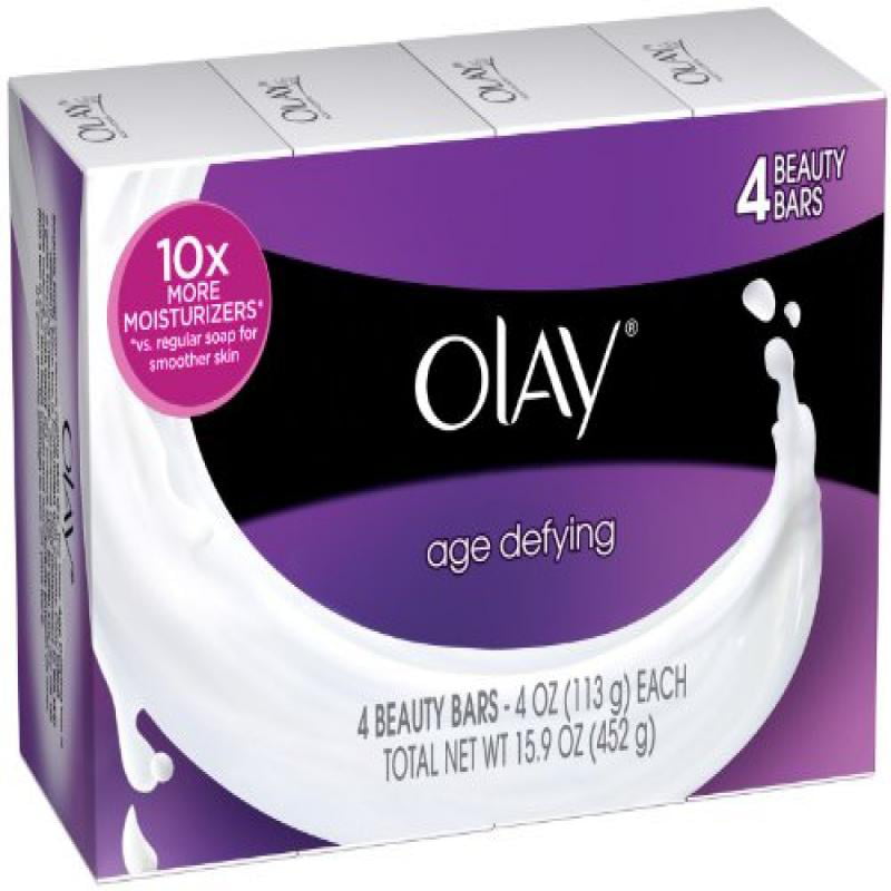 Olay Age Defying Beauty Bar Soap, 4 ct - Walmart.com ...