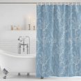 thumbnail image 2 of Shower Curtain Bathroom Set Abstract Branches Sky Blue Waterproof Fabric Shower Curtains with Grommets&Hooks, Modern Minimalist Art Privacy Bath Curtain for Bathtub 60x72in, 2 of 9