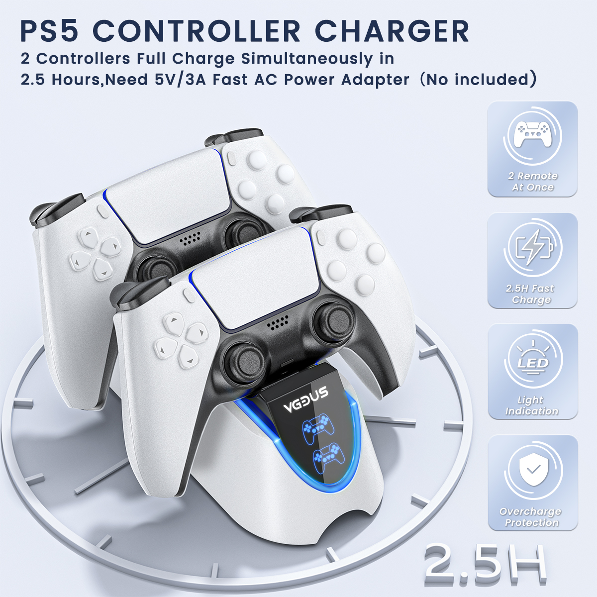 Cshidworld PS5 Dual Controller Charging Station photo 2