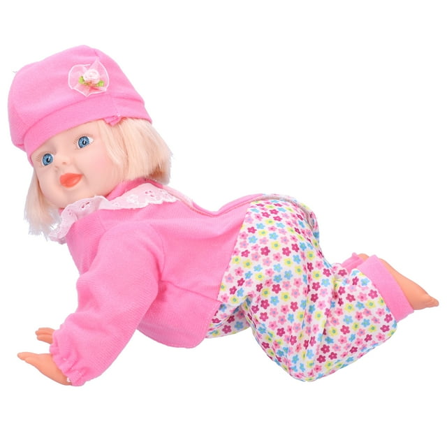 Poupée Intelligente Électrique, Poupée Bébé Rampante Électrique Portable 2 Modes, avec Fonction Interactive pour Cadeau d'Anniversaire Enfants Fille 10 Po, Garçon 10 Po, Fille 11,5 Po, Garçon 11,5 Po