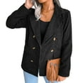 thumbnail image 3 of Chaqueta Blazer, Blazer de pana para mujer, Blazer de pana doble para mujer, Chaqueta de oficina de manga larga optimizada para la excelencia, 3 of 9