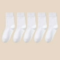 thumbnail image 2 of Uooqdmx 5 Pairs Ankle Crew Socks Women, Casual Socks for Women, Slouchy Socks for Women, Comfortable Socks for Women, Quarter Socks Women, White One Size, 2 of 4