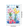 thumbnail image 4 of Amhnf Welcome Spring Flowers Butterflies In Mason Jars Garden Flag For Home Outdoor Garden Yard Decor 12x18 inch, 4 of 5