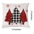 thumbnail image 3 of Precios Inmejorables, Funda de almohada navideña roja con diseño de copos de nieve y árbol de Navidad, funda de cojín para sofá, núcleo no incluido Akmoler, 3 of 5