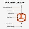 thumbnail image 5 of ROCKBROS Bicycle Pedals Nylon Fiber Bearing Bicycle Flat Platform Pedals Non-Silp/Light Moist/Flange Surface/High Speed Bearing for Moutain Bike MTB 9/16" Orange, 5 of 8