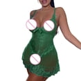 thumbnail image 4 of Gibobby Ropa interior mujer Conjunto de Lencería Sexy para Mujer Sexy Conjunto de Bralette de Encaje Cruzado Conjunto de Brasier y Bragas(Verde, XG), 4 of 5