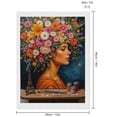 thumbnail image 2 of Diamond Art Kits for Adults, Flower Lady Portrait Art Paris 5D Diamond Painting Kits for Adults Beginners, DIY Full Drill Diamond Painting, Gem Art and Crafts 12x16, 2 of 7